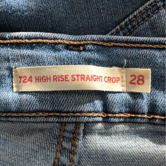 LEVI’S 724 High Rise Straight Crop - Size 28 - Picture 9 of 14